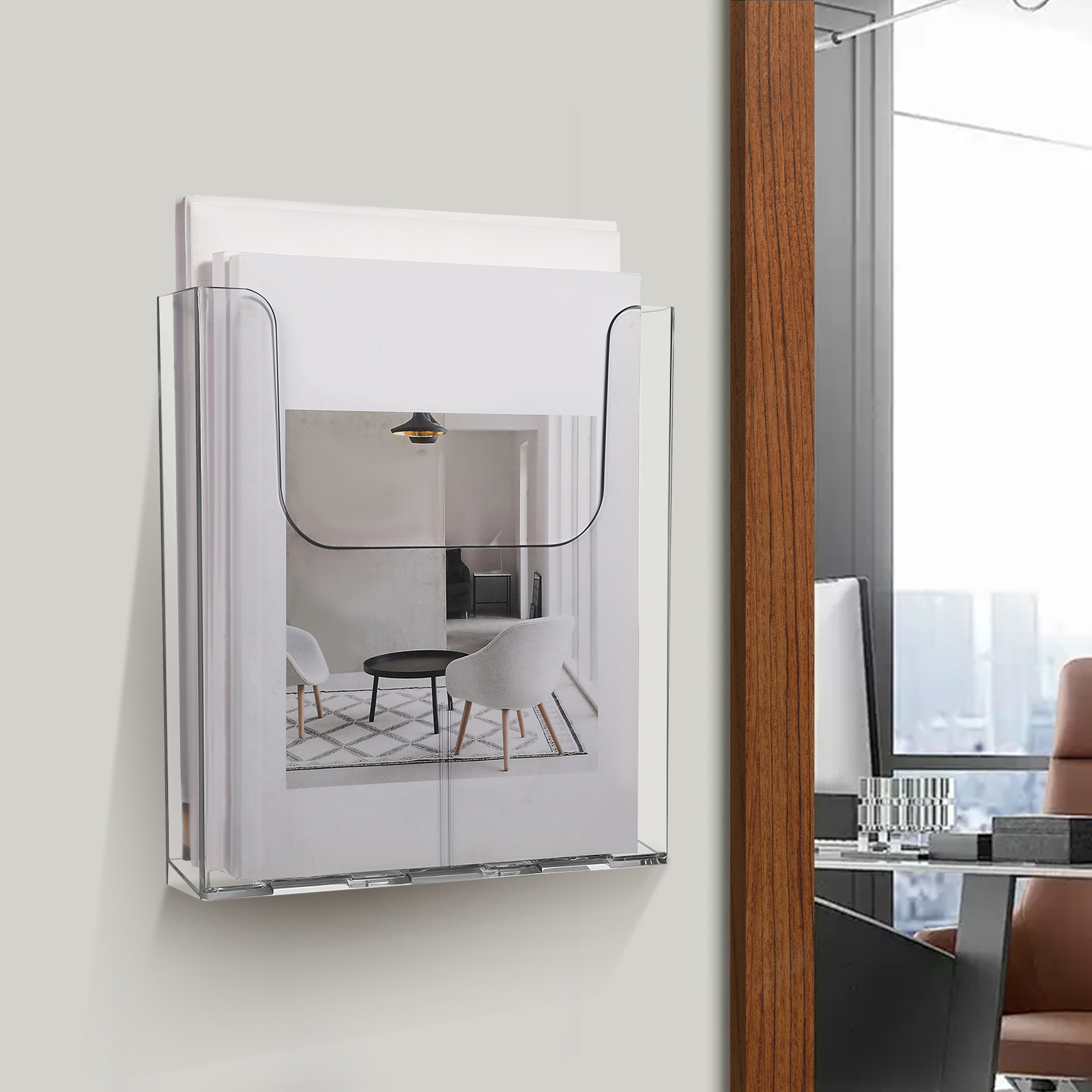 2Pcs Wall Storage Organizer Cl - Magazine Holder Rack 评论和价格