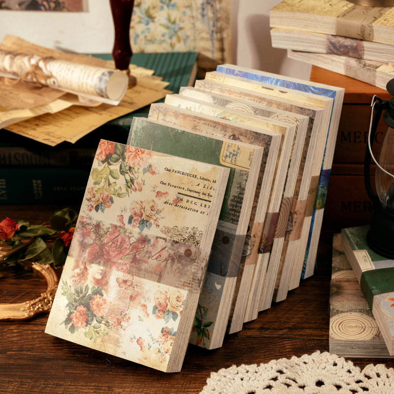 100 Sheets Vintage INS Floral  - Ink Blotter Paper 评论和价格