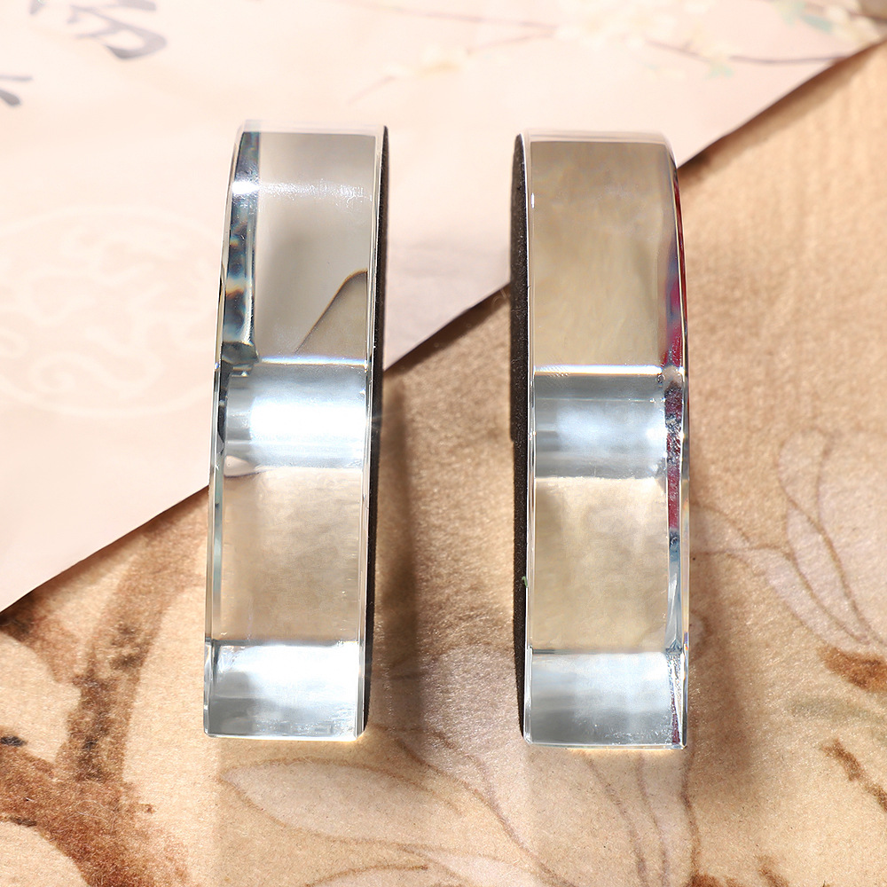Creative Fan-shaped Crystal Pa - Paper Weight Crystal 评论和价格