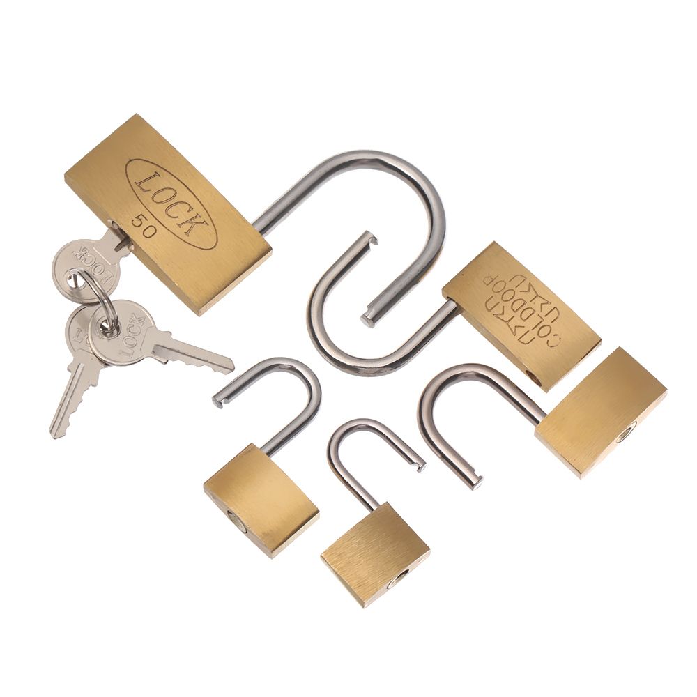 Mini Copper Lock with 2 Keys B - Letter Opener Brass 评论和价格